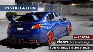 Vicrez Full Aero Package vz102094  Subaru WRXSTI 20152021  Installation [upl. by Edijabab]