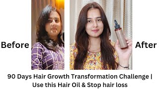 90 Days Hair Growth Transformation Challenge Use this Hair Oil amp Stop hair loss SWATI BHAMBRA [upl. by Nahgeem]