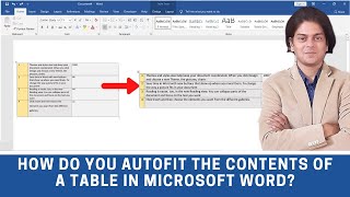 How do you AutoFit the contents of a table in Microsoft Word [upl. by Asilet331]