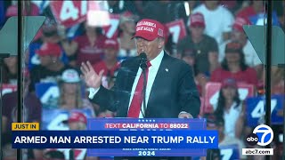 Man arrested near Coachella Trump rally with loaded firearm highcapacity magazine officials say [upl. by Weinstock533]