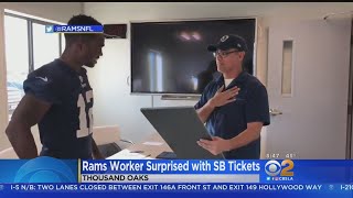 Rams Player Brandin Cooks Brings Team Employee Super Bowl Tickets [upl. by Rosena]