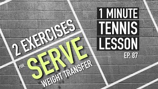 Better Weight Transfer On Your Serve  1 Minute Tennis Lesson Ep87 shorts [upl. by Pussej]