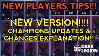 ALL CHARACTERS UPDATE AND CHANGES EXPLANATION   DC DARK LEGION [upl. by Dorolisa]