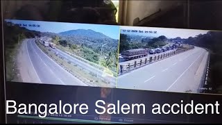 Bangalore to Salem highway Accident  11 cars 1 truck chain accident [upl. by Idnem]