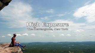 Rock Climbing the High Exposure route at The Gunks New York [upl. by Burrell770]