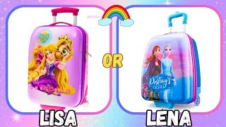 lisa or lena Disney Princess tangled 🪢 vs Frozen ❄️ lisaorlena lisaandlena [upl. by Ecirtnuahs]