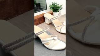 Bootify stylish heel for girls and women girlsshoesheels whiteheelsheelshoes meeshomeeshohaul [upl. by Appolonia487]