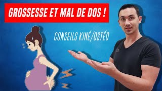 GROSSESSE ET MAL DE DOS  EXPLICATION ET EXERCICES KINÉ [upl. by Ateiram]