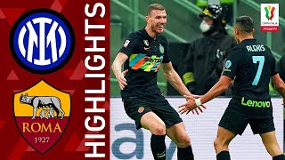 Inter 20 Roma  Džeko amp Sánchez Goals Send Inter Through  Coppa Italia Frecciarossa 202122 [upl. by Estes]