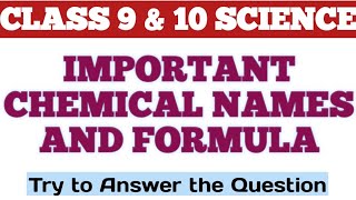 Important Chemical Compounds and Formula  Cations and Anions [upl. by Browning]