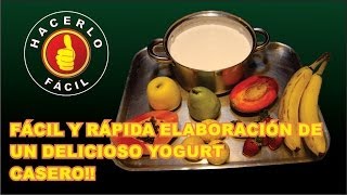 EXQUISITO YOGURT CASERO  ELABORACIÓN DE UN DELICIOSO YOGURT CASERO  Hacerlo Fácil [upl. by Wallache]