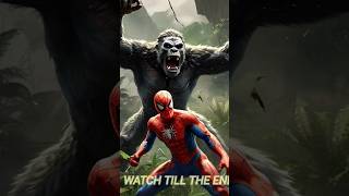 KING KONG VS SPIDERMAN avengers superherokids superhero kong kingkong fighting shortsvideo [upl. by Nbi]