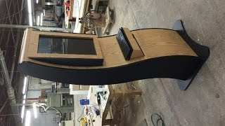 Edgebanding a Contoured Kiosk with a Portable Edgebander  Mapleleaf Cabinets [upl. by Webber]