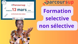 Campus franceTout savoir PARCOURSUP les vœux formation sélective et non sélective MoneyMindset [upl. by Vershen979]