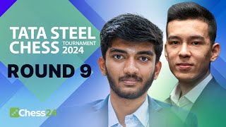 Indian Derby Gukesh v Vidit Table Topper Anish Faces Ding With Shared Lead  Tata Steel 2024 Rd 9 [upl. by Animaj]