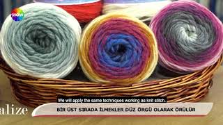 Alize Superlana Maxi Long Batik ile Dikişsiz BereBoyunluk YapımıMaking Seamless CowlampBeret w Alize [upl. by Reifel]