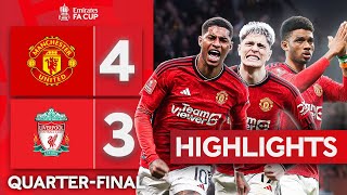 INCREDIBLE Old Trafford Thriller 🔥  Manchester United 43 Liverpool  Emirates FA Cup 202324 [upl. by Llertnod]