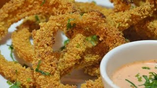 Healthy Baked Onion Rings [upl. by Etnaed]