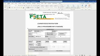 PSETA Learner Registration form [upl. by Shayne]