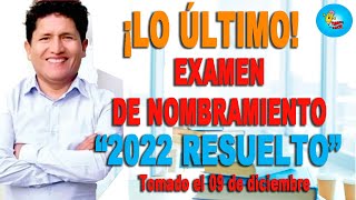 EXAMEN RESUELTO 2022 Nombramiento Docente [upl. by Atneciv]