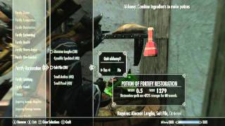 Skyrim  Fortify Restoration Glitch [upl. by Docia288]