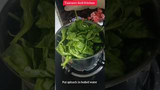 Palak Paneer Recipe 😋😋shorts palak palakpaneer palakpaneerrecipe palakkisabji sabjispinach [upl. by Trebo645]