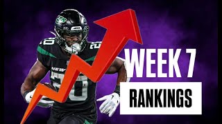 Position Rankings for Week 7 in Fantasy [upl. by Ttenrag]