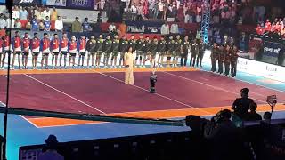 Sakshi Malik singing national anthem in pro kabbadi league [upl. by Sulecram198]