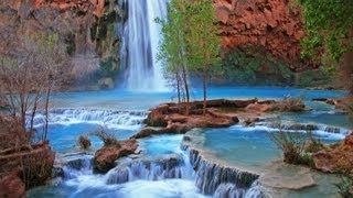 quotHavasupai Indian Waterfall Relaxationquot Nature Relaxation Video Classic [upl. by Clabo]