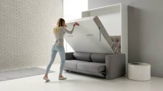 Pessotto reti  Alì with Sofa  Murphy bed with folding sofa [upl. by Mccormac]