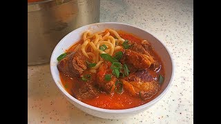 Tomato Beef Soup Noodle with Huge Chunk of Beef Recipe 大大快牛肉番茄牛肉面 [upl. by Atled]