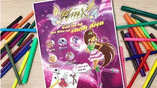 Đồ chơi dán hình váy đầm búp bê WinX club tiên nữ sành điệu Stiker Dolly Dressing Chim Xinh [upl. by Nnazil]