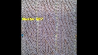 Muster mVerkreuzte Maschen 067Stricken lernenMuster für Pullover Strickjacke MützeTutorial [upl. by Atoiyanap]