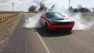 2017 Challenger TA 392 Burnout  300 ft long black marks [upl. by Sarnoff96]