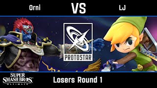 Orni Ganondorf vs LJ Toon Link  Ultimate Losers Round 1  Protostar 47 [upl. by Ajay]