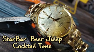 Seiko Presage SRPK46 Cocktail Time US Special Creation quotBeer Julepquot Cocktail Time [upl. by Yesnek352]