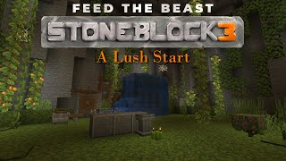 A lush start  Stoneblock 3  Episode 1  Gameplay [upl. by Kip]