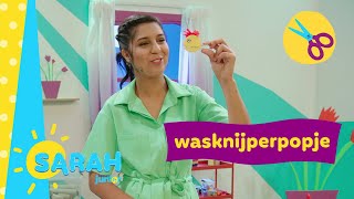 wasknijperpopje  Sarah knutselt  Ketnet Junior [upl. by Story]