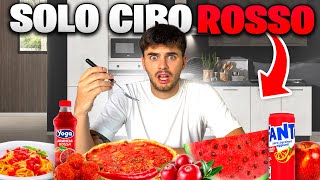 MANGIO SOLO CIBO ROSSO PER 24H 🔴 [upl. by Kavita]