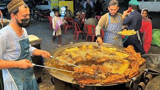 POPULAR MUMBAI MASALA CRISPY FRIED FISH amp DEEP CHICKIEN FRIED AT AMROZ RESTAURANT RAWALPINDI [upl. by Brucie287]