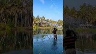 Kerala backwaters fishing 🎣 🌴🍃keralabackwaters keralatourism fishing [upl. by Anoi]