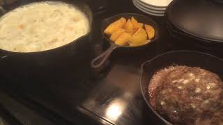 Cast Iron Meatloaf Scalloped Potato amp Rutabaga [upl. by Saticilef]