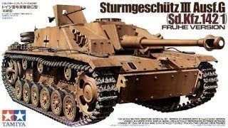 Whats in the Box The 135 Tamiya Sturmgeschutz III Ausf G Fruhe Version [upl. by Linnette]