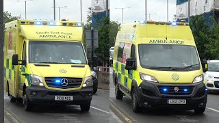 CONVOY  X2 Ambulances responding together in Maidstone [upl. by Daisey979]