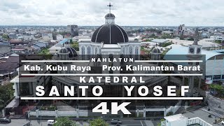 Katedral Santo Yosef Pontianak by Drone 4K 2022 [upl. by Arrait]