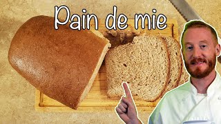 PAIN de MIE 100 Farine de blé INTÉGRAL 🍞 [upl. by Yatnohs138]