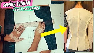 🧵 Marking amp Sewing My Clients Moulage × Making the Bodice Block × Sewing Darts × Sewing Tutorial [upl. by Anirat]