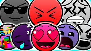 CUSTOM Geometry Dash Difficulty Faces but its REVERSE Version 44 [upl. by Ari]