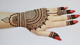 Stylish Easy Mehandi design Back hand Mehndi design Simple Mehandi design  Mehandi ka design Henna [upl. by Adalbert223]