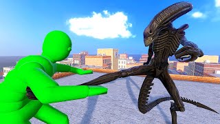 ALIEN vs Ragdoll Army  Overgrowth Mods Gameplay [upl. by Irec]